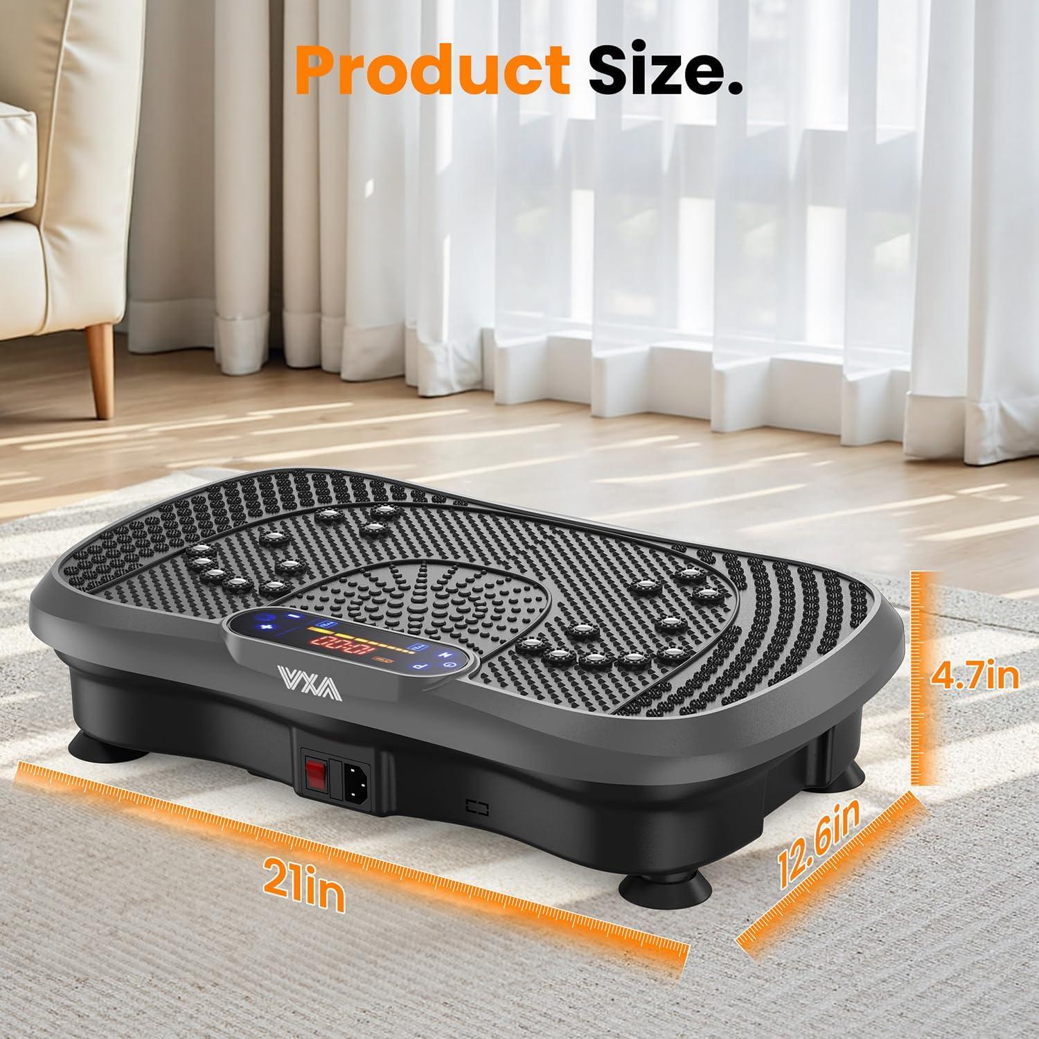 imageAXV Vibration Plate Fitness Platform Exercise Machine Vibrating Shaking Full Body Shaker Workout Vibrate Stand Shake Board Sport Gym for Weight Loss Fat Burner for Women Men