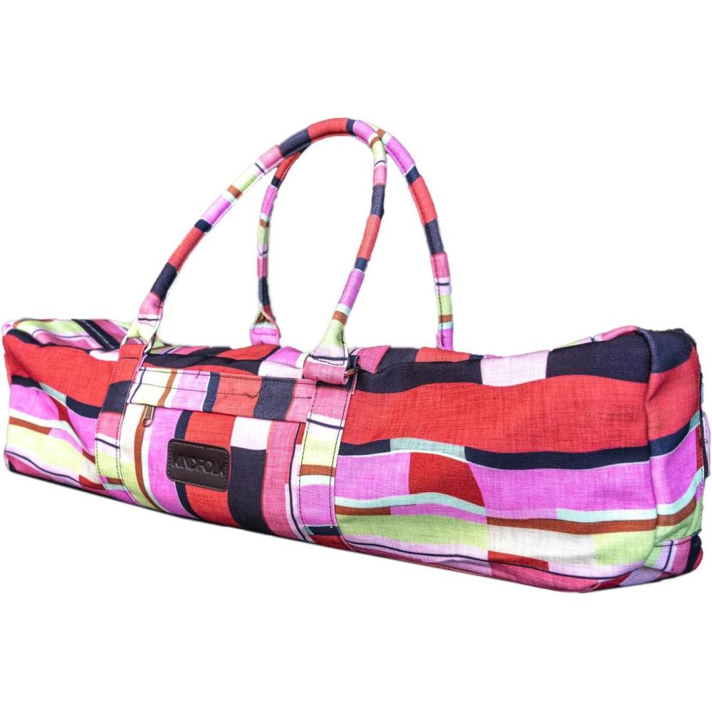 imageKindfolk Yoga Mat Duffle Bag Patterned Canvas with Pocket and ZipperMosaic
