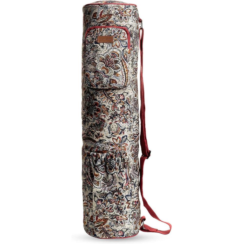 imageMaison d Hermine Yoga Mat bag Cylindrical bag for WomanampampMen yoga mat Bag ampampAdjustable shoulder straps Yoga Mat Carrier Bag with Drawstring Water Bottle Pocket and zipper pocketJaipur