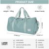 Light Blue Yoga Women Tote Bag Large Shoulder Bag Top Handle Handbag with Yoga Mat Buckle, Shoe Compartment and Wet Dry Storage Pockets for Gym, Work, Sport(Light Blue)