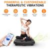 Vibration Plate Exercise Machine 450 Lbs Capacity,Vibrating Plate for Lymphatic Drainage,Power Shake Plate 199 Speeds for Weight Loss,Full Body Vibration Platform Machines for Women Men(Pitch Black)
