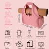 Yoga Bags for Women with Yoga Mat Bags Carrier Carryall Polyester Tote Bag for Pilates Shoulder for Travel Office Beach Workout(Pink)