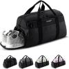 Fitgriff® Gym Bag V2 for Men and Women with Shoe & Wet Compartment – Duffle Bag for Travel, Sports, Fitness and Workout(Full Black)