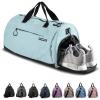 Fitgriff® Gym Bag for Men & Women with Shoe & Wet Compartment – Duffle Bag for Travel, Sports, Fitness & Workout(Cyan)