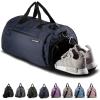 Fitgriff® Gym Bag for Men & Women with Shoe & Wet Compartment – Duffle Bag for Travel, Sports, Fitness & Workout(Navy Blue)