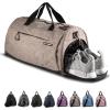 Fitgriff® Gym Bag for Men & Women with Shoe & Wet Compartment – Duffle Bag for Travel, Sports, Fitness & Workout(Sand)