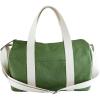 Green Duffle Sports Bag, Medium Size Detachable Webbing Cotton Strap Washable Zipper Closure Unisex, Gym Yoga Bag, Weekend Bag, Travel Bag(Waxed Canvas)
