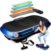 Lifepro Waver Vibration Plate Exercise Machine for Lymphatic Drainage, Muscle Activation, Full-Body Workout Vibrating Platform with Loop Bands, Fitness Equipment for Strength Toning & Fat Loss(Blue)