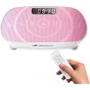 MERACH Vibration Plate Exercise Machine, Curved Vibration Plate for Lymphatic Drainage Weight Loss, Vibrating Plate with Real-Time Calorie Tracking on LED Display, Workout Equipment for Home Women Men(Pink)