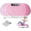 MERACH Vibration Plate Exercise Machine, Whole Body Workout Equipment for Women, Bluetooth and Silicone Pedal, Vibration Plate with Auto Mode, Vibrate Fitness Platform for Home(Pink)