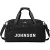 Personalized Duffel Bag Custom Sport Gym Travel Bags Embroidered Name Text Customized Dry Wet Separated Weekend Waterproof Bag for Women Men (A-Black)(A-Black)