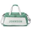 Personalized Duffel Bag Custom Sport Gym Travel Bags Embroidered Name Text Customized Dry Wet Separated Weekend Waterproof Bag for Women Men (A-Black)(A-Green)