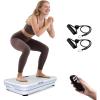 Shake Plate Vibration Exercise Machine for Lymphatic Drainage Massager & Weight Loss, 400 lbs Capacity Whole Body Vibrating Plate Workout for Women and Men(Light White)