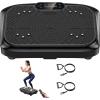 Vibration Plate Exercise Machine 450 Lbs Capacity,Vibrating Plate for Lymphatic Drainage,Power Shake Plate 199 Speeds for Weight Loss,Full Body Vibration Platform Machines for Women Men(Pitch Black)