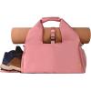 Yoga Bags for Women with Yoga Mat Bags Carrier Carryall Polyester Tote Bag for Pilates Shoulder for Travel Office Beach Workout(Pink)