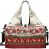 Yoga Gym Bag with Removable Adjustable Shoulder Strap, Shoe Compartment & Top Yoga Mat Holder 17.72×8.66×9.84in(Christmas Reindeer Berry Print)