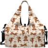 Yoga Gym Bag with Removable Adjustable Shoulder Strap, Shoe Compartment & Top Yoga Mat Holder 17.72×8.66×9.84in(Creative Yoga Dog Footprint Print)