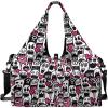 Yoga Gym Bag with Removable Adjustable Shoulder Strap, Shoe Compartment & Top Yoga Mat Holder 17.72×8.66×9.84in(Halloween Cute Ghost Print)