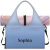 Yoga-Bag Small-Gym-Bag for Women Personalized Beige Yoga-Mat-Bag with Shoe Compartment Gym Accessories for Women(Blue Gradient)