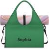 Yoga-Bag Small-Gym-Bag for Women Personalized Beige Yoga-Mat-Bag with Shoe Compartment Gym Accessories for Women(Dark Green)