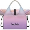 Yoga-Bag Small-Gym-Bag for Women Personalized Beige Yoga-Mat-Bag with Shoe Compartment Gym Accessories for Women(Gradient Purple)
