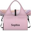 Yoga-Bag Small-Gym-Bag for Women Personalized Beige Yoga-Mat-Bag with Shoe Compartment Gym Accessories for Women(Pink)