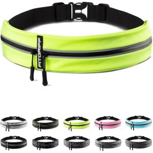 Fitgriff® Running Belt for Men & Women – Secure Jogging Pouch for Phone, Keys & Essentials – For All Cell Phones(Neon Yellow)