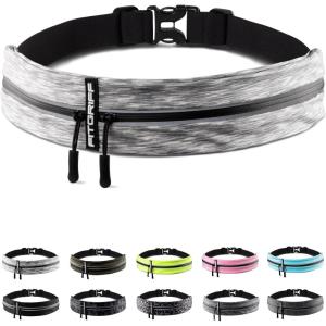 Fitgriff® Running Belt for Men & Women – Secure Jogging Pouch for Phone, Keys & Essentials – For All Cell Phones(White)