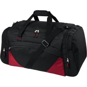 Heavy Duty Duffle Bag for Men, 55L Large Durable Gym Duffel Bag for Workout, Sports, Travel Gear – Gray(Black Red)