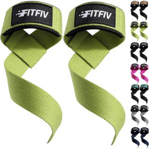 Lifting Straps for Weightlifting, Lifting Wrist Straps for Gym Strength Training, Neoprene-padded Wrist Cushion – Men & Women(Green)