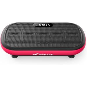 MERACH Vibration Plate Exercise Machine, Vibration Plate 440 Lbs Capacity, Bluetooth and Silicone Pedal, Stimulate Deep Fat, Vibration Plate for Lymphatic Drainage, Vibrating for Weight Loss(Magenta)