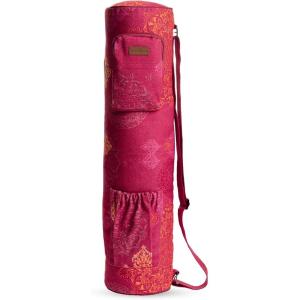 Maison d’ Hermine Yoga Mat bag, Cylindrical bag for Woman&Men, yoga mat Bag &Adjustable shoulder straps Yoga Mat Carrier Bag with Drawstring Water Bottle Pocket and zipper pocket(Versailles)