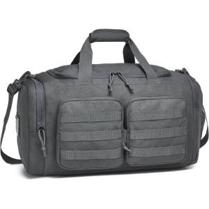 Wotony Tactical Duffle Bag for Men, Duffle Bag for Gym, Travel – Military Weekender Workout Molle Bag (Black, 35L)(Dark Gray)