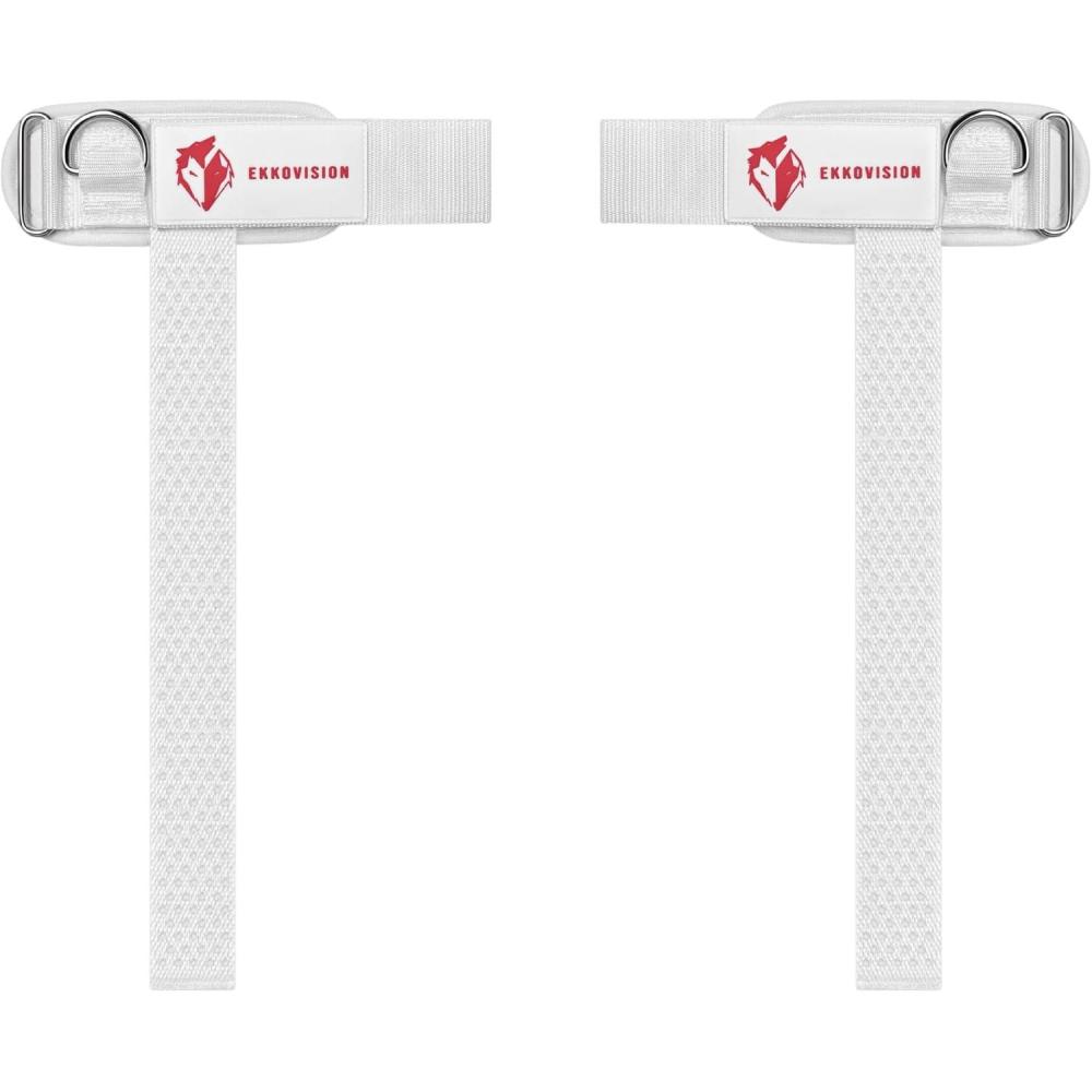 imageEkkovision Weight Lifting Straps With Cuffed D Ring Wrist Support for Men Heavy Duty Thick Comfortable Lifting Straps Secure Fit Enhanced Grip Straps for Weightlifting ampamp Gym Training BlackWhite