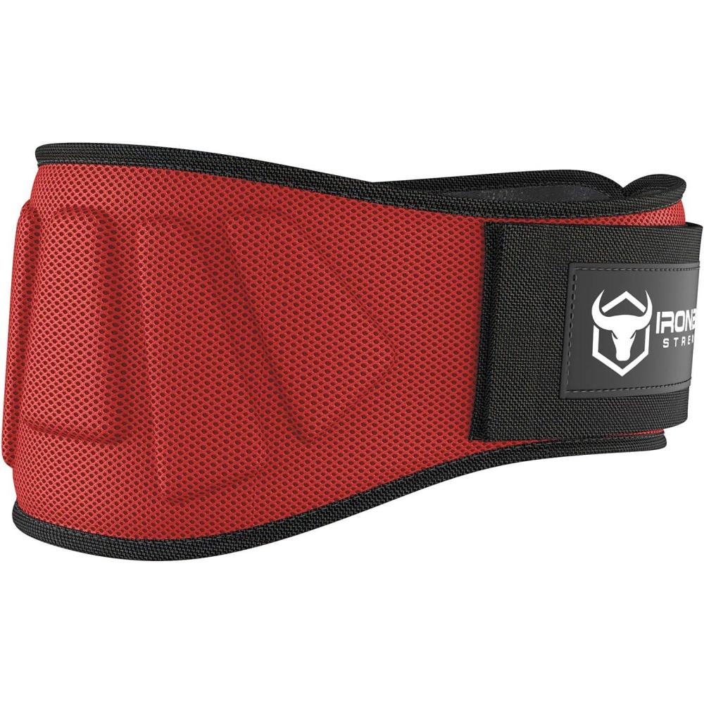 imageWeightlifting Belt For Men and Women  6 Inch AutoLock Weight Lifting Back Support Workout Back Support for Lifting Fitness Cross Training and PowerlifitngRed
