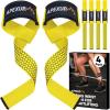 APEXUP Weight Lifting Straps for Weightlifting, Lifting Wrist Straps Gym, Deadlift Strap, Anti Slip Silicone Weightlifting Strap Men Women Powerlifting, Strength Training(Yellow)