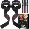 APEXUP Weight Lifting Straps for Weightlifting, Lifting Wrist Straps Gym, Deadlift Strap, Anti Slip Silicone Weightlifting Strap Men Women Powerlifting, Strength Training(Black)