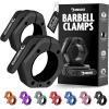 DMoose Fitness Barbell Clips 2 Inch (Pair) – Quick Release Olympic Barbell Clamps & Collars with Anti Slip TPR Grip for Secure Weightlifting and Powerlifting – Weight Clips for Bars at Home or Gym(Black)