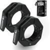 DMoose Fitness Barbell Clips 2 Inch (Pair) – Quick Release Olympic Barbell Clamps & Collars with Anti Slip TPR Grip for Secure Weightlifting and Powerlifting – Weight Clips for Bars at Home or Gym(Black V2)