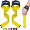 APEXUP Weight Lifting Straps for Weightlifting, Lifting Wrist Straps Gym, Deadlift Strap, Anti Slip Silicone Weightlifting Strap Men Women Powerlifting, Strength Training(Yellow)