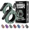 DMoose Fitness Barbell Clips 2 Inch (Pair) – Quick Release Olympic Barbell Clamps & Collars with Anti Slip TPR Grip for Secure Weightlifting and Powerlifting – Weight Clips for Bars at Home or Gym(Ranger Green)