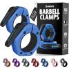 DMoose Fitness Barbell Clips 2 Inch (Pair) – Quick Release Olympic Barbell Clamps & Collars with Anti Slip TPR Grip for Secure Weightlifting and Powerlifting – Weight Clips for Bars at Home or Gym(Navy)