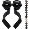 Fitgriff® Lifting Wrist Straps for Weightlifting, Gym, Deadlift, Workout (Made of Premium Cotton & Padded) – Men & Women(Black)