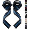 Fitgriff® Lifting Wrist Straps for Weightlifting, Gym, Deadlift, Workout (Made of Premium Cotton & Padded) – Men & Women(Black/Blue)