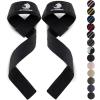 Fitgriff® Lifting Wrist Straps for Weightlifting, Gym, Deadlift, Workout (Made of Premium Cotton & Padded) – Men & Women(Black-Original)