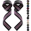 Fitgriff® Lifting Wrist Straps for Weightlifting, Gym, Deadlift, Workout (Made of Premium Cotton & Padded) – Men & Women(Black/Pink)
