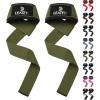 Lifting Wrist Straps for Weightlifting, Weight Lifting Straps Gym Grip Power Workouts Lifting Straps Neoprene Padded 24″ Cotton Men Women Wrap Lift Deadlift Straps Hard Pull Exercise(Green)