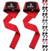 Lifting Wrist Straps for Weightlifting, Weight Lifting Straps Gym Grip Power Workouts Lifting Straps Neoprene Padded 24″ Cotton Men Women Wrap Lift Deadlift Straps Hard Pull Exercise(Red)