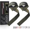 SKDK Cotton Hard Pull Wrist Lifting Straps Grips Band-Deadlift Straps with Neoprene Cushioned Wrist Padded and Anti-Skid Silicone – for Weightlifting, Bodybuilding, Xfit, Strength Training(ArmyGreen)