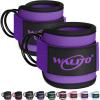 WALITO Gym Ankle Straps for Cable Machines Women & Men – Glute Kickback Ankle Cuff, Adjustable Cable Machine Accessories for Leg Extensions, Hip Abductors & Lower Body Workouts(Pair-Purple)